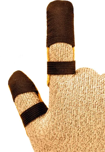 Miniatura 4 de G & F Products 8128M Protector de dedos de cuero de vaca, protección para dedos, mediano, color marrón claro, 10 piezas