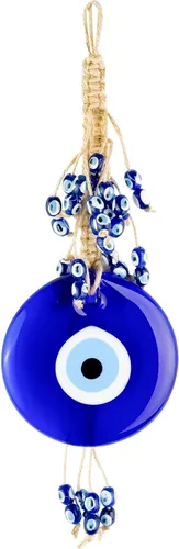 Miniatura 10 de BCS Decoración azul contra el mal de ojo para colgar en la pared, 4 pulgadas, cristal hecho a mano, amuleto turco de nazar de buena suerte y amuleto