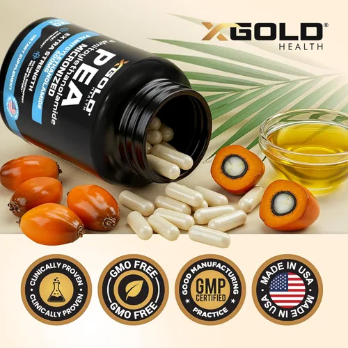 Miniatura 6 de Suplemento de Palmitoiletanolamida PEA 600 mg PEA Micronizada 99% Altamente Purificada y Biodisponible Fabricado en Estados Unidos Suplemento