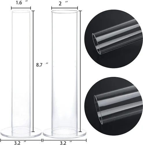 Miniatura 6 de ByKen - 2 organizadores de acrílico para coletero, soporte para el cabello para baño, accesorios transparentes para el cabello, organizador de lazo