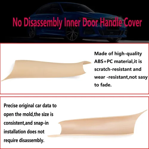 Miniatura 3 de Fundas para Manija de Puerta Compatibles con BMW Serie X5 F15/F85 2014-2018, BMW Serie X6 F16/F86 2015-2018 (3 piezas) (Beige)