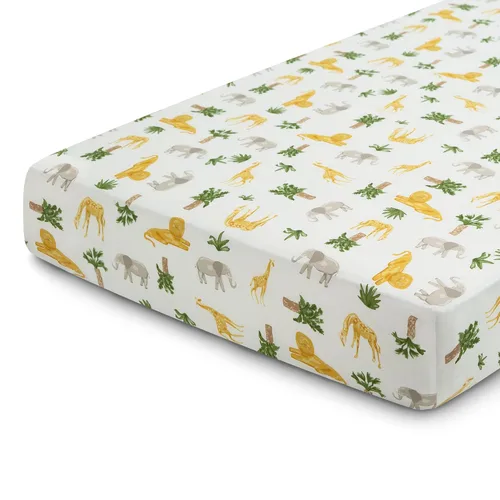Miniatura 15 de Delta Children babyGap TrueSleep - Sábanas ajustables para cuna y niños pequeños (paquete de 2 unidades), diseño de amigos de safari (paquete de 2)
