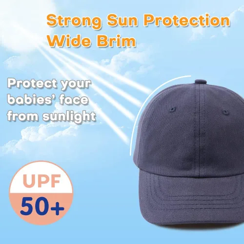 Miniatura 8 de Peecabe Gorra de béisbol para niños pequeños, unisex, de algodón, ajustable, para bebés, niños, gorra de béisbol para niñas de 1 a 5 años