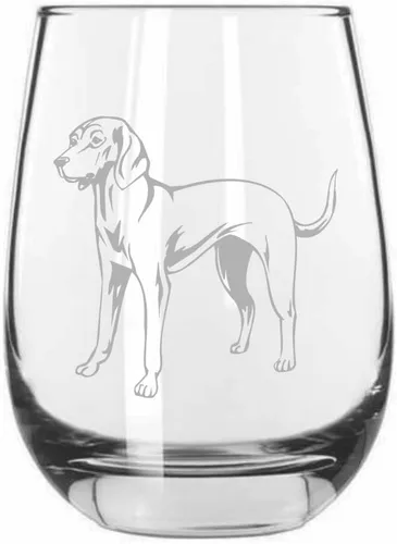 Miniatura 61 de Sakhalin Husky Dog - Copa de vino grabada personalizada de 15.25 onzas sin tallo