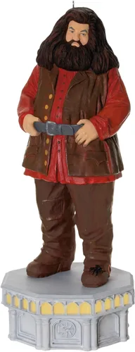 Hallmark Keepsake Adorno navideño de Harry Potter, colección Harry Potter y la Cámara Secreta Hagrid con luz y sonido