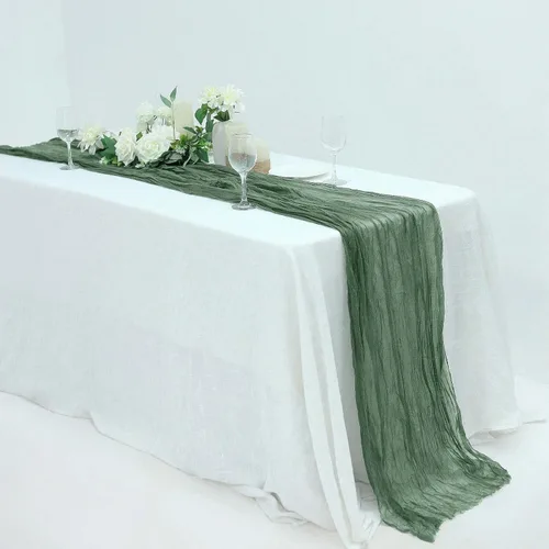 Miniatura 62 de Efavormart - Camino de mesa de gasa verde salvia de 10 pies, tela de gasa de 120 pulgadas para bodas de jardín botánico, eventos de primavera