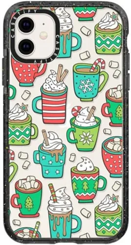 Miniatura 87 de CASETiFY Impact - Funda para iPhone 11 - Flower Power Retro - Negro Transparente