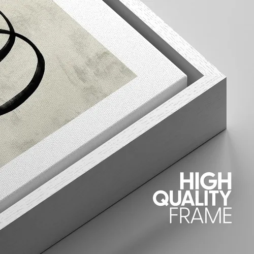 Miniatura 133 de SIGNWIN Lienzo enmarcado para pared, arte con pinceladas de flujo neutro en tonos beige abstractos, ilustraciones, arte moderno, decorativo