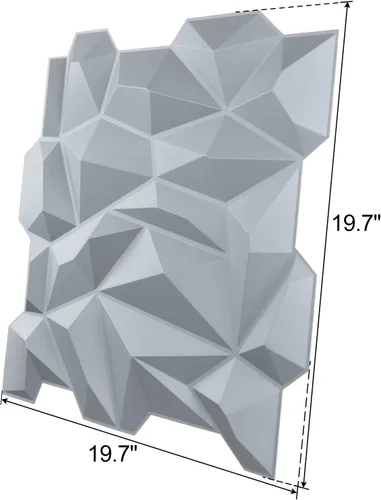 Miniatura 77 de Art3d Panel de Pared de Diamante 3D de PVC Dentado a Juego-Negro Mate, para Decoración Interior Residencial y Comercial Diamante mate negro