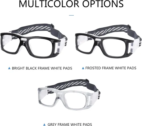 Miniatura 7 de SooGree Gafas deportivas para hombres y mujeres, gafas protectoras para béisbol, correr, deportes, ciclismo, gafas G8021 Marco Negro Almohadillas