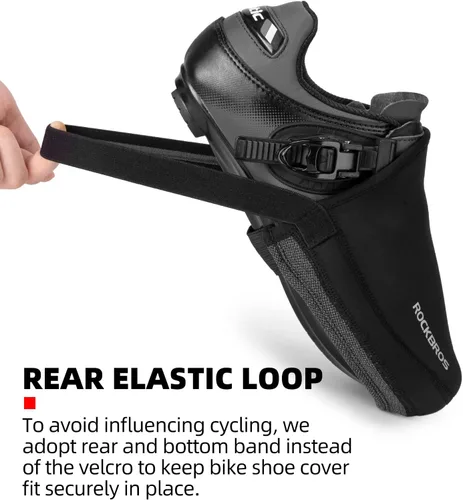 Miniatura 4 de ROCKBROS Cubre dedos para zapatos de ciclismo, sobrezapatillas térmicas para bicicleta para clima frío, protector de puntera Kevlar para hombres
