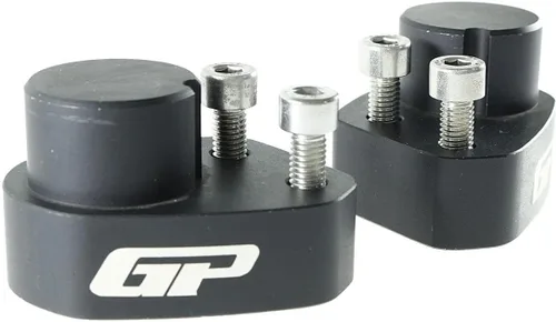 Miniatura 3 de GP Kompozit Elevador de manillar negro compatible para Bajaj Pulsar NS200 2011-2023