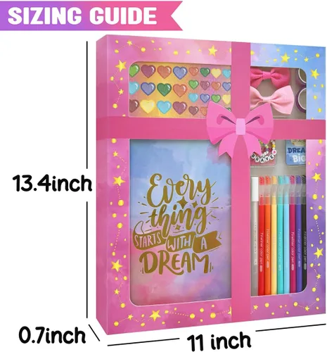 Miniatura 3 de Kit de Diario DIY para Niñas - Regalos de Artes y Manualidades para Niñas de 8, 9, 10, 11, 12, 13, 14 años de edad, Set de Suministros para Diario
