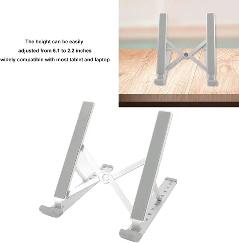 Miniatura 3 de Luqeeg Soporte para laptop para escritorio, soporte ergonómico ajustable de aluminio portátil para laptop, soporte plegable para computadora