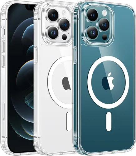 Miniatura 1027 de FNTCASE Funda para iPhone 13 Pro-Max: Fundas magnéticas transparentes compatibles con Magsafe Slim anti amarillamiento protección contra caídas