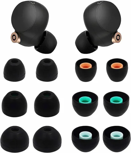 Miniatura 6 de 6 pares de almohadillas de repuesto para WF-1000XM5 / WF-1000XM4 / WF-C700N / WF-C500, auriculares de goma de silicona suave flexible compatible