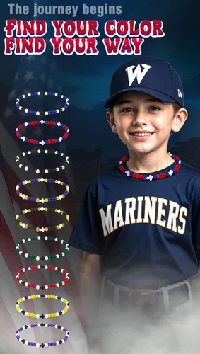 Miniatura 2 de Collar de béisbol con cuentas, cadena de cuerda deportiva ajustable con dije de cruz de béisbol, gran regalo de goteo de béisbol para jugadores