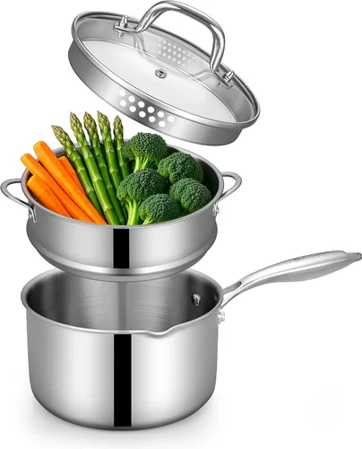Miniatura 9 de Cacerola antiadherente de 2 cuartos con tapa, cacerola de cerámica pequeña para cocinar, no tóxica, libre de PTFE y PFOA - apta para horno