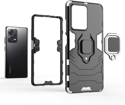 Miniatura 4 de Compatible con funda Xiaomi Mi Redmi Note 12 Pro Plus 5G, soporte de anillo de metal a prueba de golpes