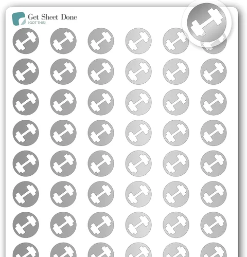 Miniatura 12 de Adhesivo para planificador de entrenamiento, 54 láminas metálicas de vinilo transparente (1/2 pulgadas), recordatorio de salud, salud, salud