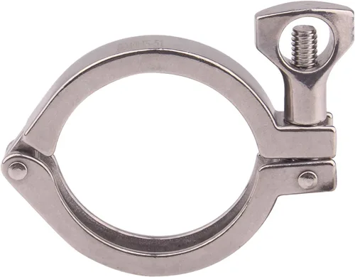 Miniatura 4 de DERNORD Acero inoxidable 304 Single Pin Heavy Duty Tri-Clamp con tuerca de ala para virola TC con 1 junta de silicona