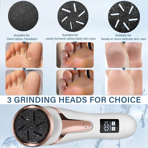 Miniatura 7 de Hoxida Removedor Eléctrico de Callos para Pies (con Aspiradora de Caspa), Cuarzo, Herramientas Recargables de Pedicura para Pies Lima para Pies, Kit