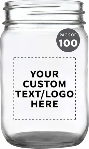 Miniatura 42 de DISCOUNT PROMOS Tarros de vidrio decorativos personalizados de 12 onzas, juego de 50 unidades, tarros de vidrio para avena durante la noche, dulces