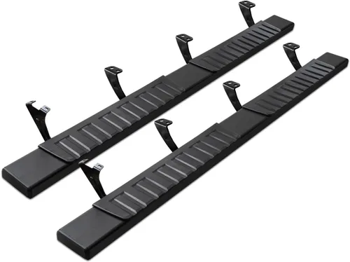 Estribos de 6 pulgadas compatibles con Toyota Tundra Crew Max Cab 2022-2026. Estribos Toyota Tundra barras Nerf negras, escalones laterales