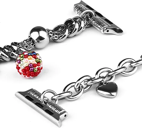 Miniatura 7 de Correas brillantes compatibles con Apple Watch Band de 1.496 pulgadas, 1.575 pulgadas, 1.614 pulgadas, 1.654 pulgadas, 1.732 pulgadas, 1.772