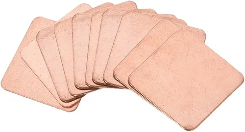 Miniatura 7 de uxcell Disipador térmico de cobre térmico de chipset IC plano para CPU GPU 0.591 x 0.591 x 0.047 in 10pcs