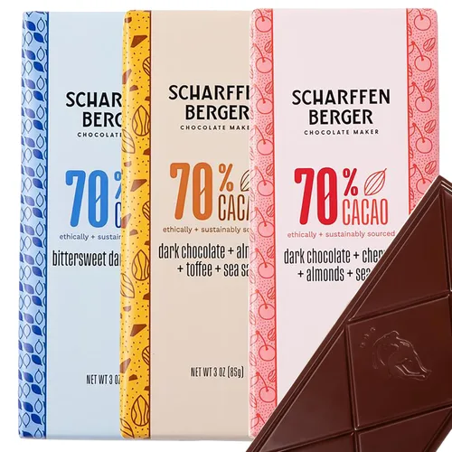 Miniatura 13 de Barra de Chocolate Scharffen Berger - Chocolate Negro - 62 Por Ciento Cacao - Semi-Amargo - Fino Artesanal - Barras de 3 onzas - Paquete de 12