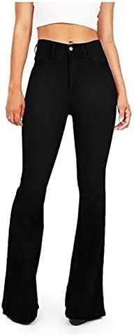 Miniatura 5 de Galmint - Jeans vaqueros acampanados de cintura alta y pierna ancha corte de bota para mujer