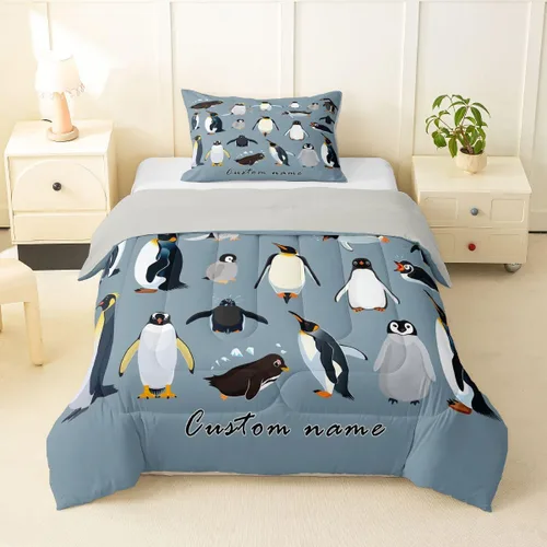 Miniatura 18 de Erosebridal Juego de edredón personalizado de tigre para niños, tamaño individual, juego de ropa de cama con estampado de animales salvajes