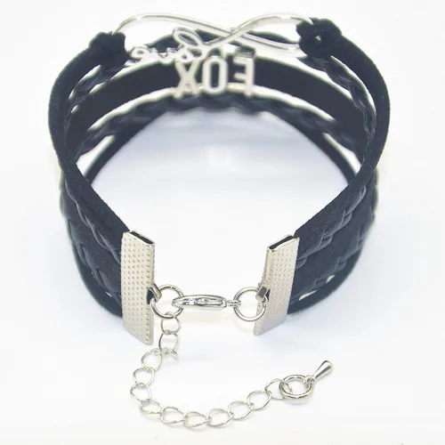 Miniatura 4 de HHHbeauty Pulsera de piel con diseño de zorro, regalo de zorro infinito, para fiestas, celebraciones, amantes del zorro, regalos temáticos de zorro