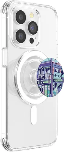 Miniatura 4 de Pink Purple Blue Synthwave PopSockets PopGrip: agarre intercambiable para teléfonos y tabletas PopSockets MagSafe PopGrip para iPhone