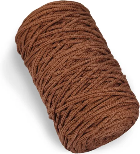 Miniatura 32 de 200g de hilo de algodón hueco tejido a crochet, hilo redondo de tela para bolso de mano de bricolaje, canasta, cojín, bolsa de crochet (Azul Aqua)