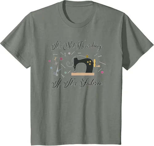 Miniatura 94 de It's Not Hoarding If Its - Camiseta de costura para acolchado, Blanco, S