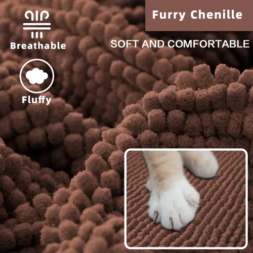 Miniatura 3 de Flamingo P Funda de cama de felpilla para perro, funda gruesa para sofá biplaza para perros, lavable, protector antideslizante para sofá de 2