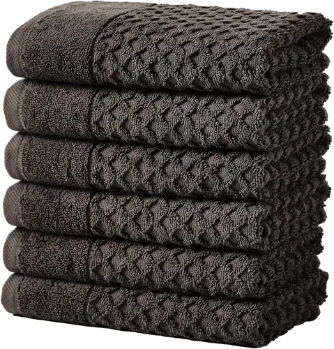 Miniatura 56 de Great Bay Home - Toallas de mano 100% algodón blanco, 6 toallas de baño suaves para manos, altamente absorbentes y de secado rápido, colección