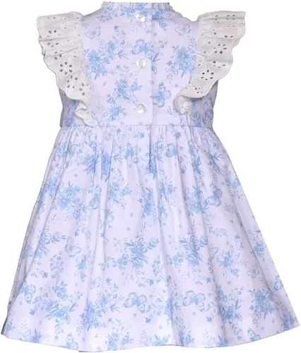 Miniatura 4 de Bonnie Jean Vestido de panel fruncido bordado 3M-6X para niñas