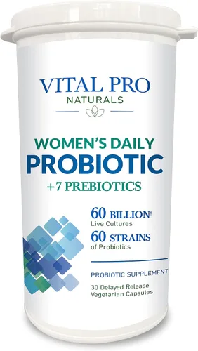 Vital Pro Naturals - Probiótico diario para mujer con prebióticos 30 cápsulas