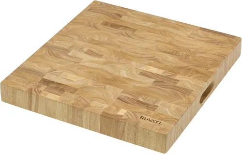 Miniatura 10 de Ruvati RVA2445ACA Tabla de cortar grande de madera maciza con bloque de carnicero de acacia de grano final de 17 x 16 x 2 pulgadas de grosor