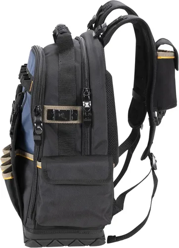 Miniatura 8 de CLC Work Gear PB1133 Mochila de herramientas de 38 bolsillos con base moldeada, negro/azul