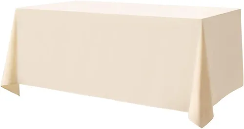 Miniatura 22 de Surmente Mantel rectangular de poliéster de 60 x 102 pulgadas para bodas, banquetes o restaurantes (negro, paquete de 2)
