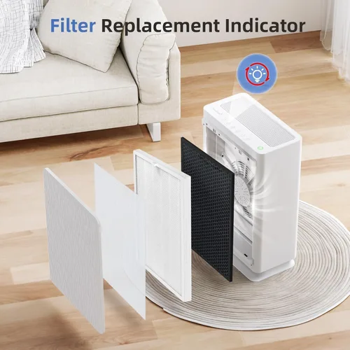 Miniatura 8 de AromaRoom - Purificadores de aire para habitaciones grandes de hasta 2100 pies cuadrados, purificador de aire HEPA 14 con sensor inteligente PM 2.5