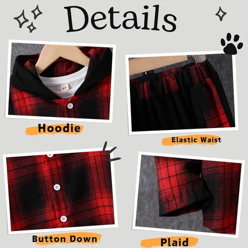 Miniatura 55 de Conjunto de ropa para bebés y niños pequeños, camisa con capucha y pantalones deportivos para otoño e invierno