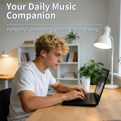 Miniatura 6 de Auriculares inalámbricos Bluetooth, pantalla de alimentación LED con funda de carga inalámbrica, reproducción de 35 horas, IPX4 impermeable
