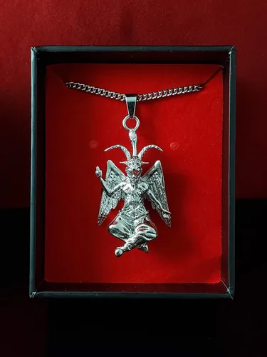 Miniatura 6 de Iglesia de Satanás Baphomet Colgante Collar 316L Acero Inoxidable Eliphas Levi