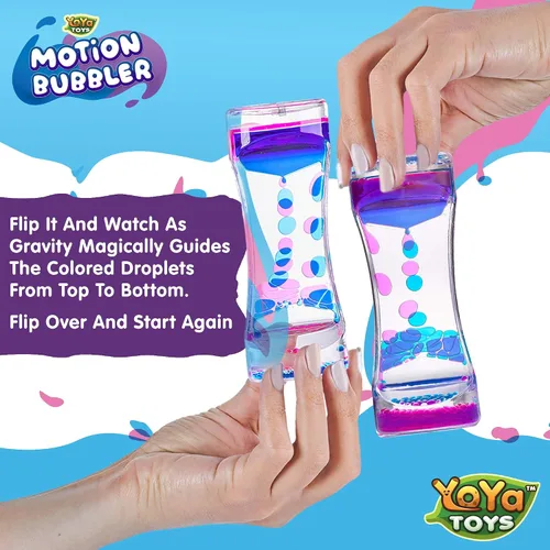 Miniatura 3 de YoYa Toys Liquimo - Bolígrafo de Burbujas de Movimiento Líquido 1 Paquete - Juguete Sensorial para Niños y Adultos - Temporizador de Burbujas
