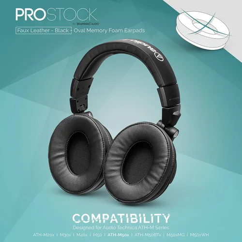 Miniatura 5 de Brainwavz ProStock ATH M50X - Almohadillas mejoradas, mejora la comodidad y el estilo sin cambiar el sonido. Almohadillas diseñadas para auriculares